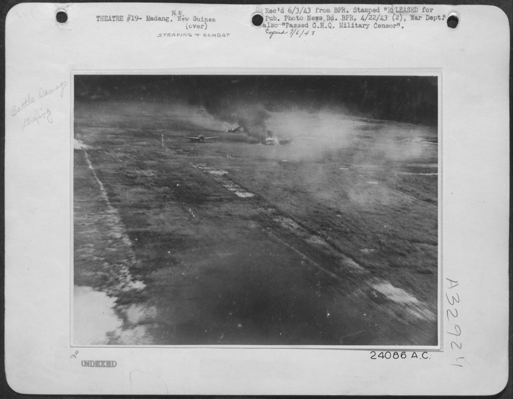 Japanese aircraft on Mafaing airdrome