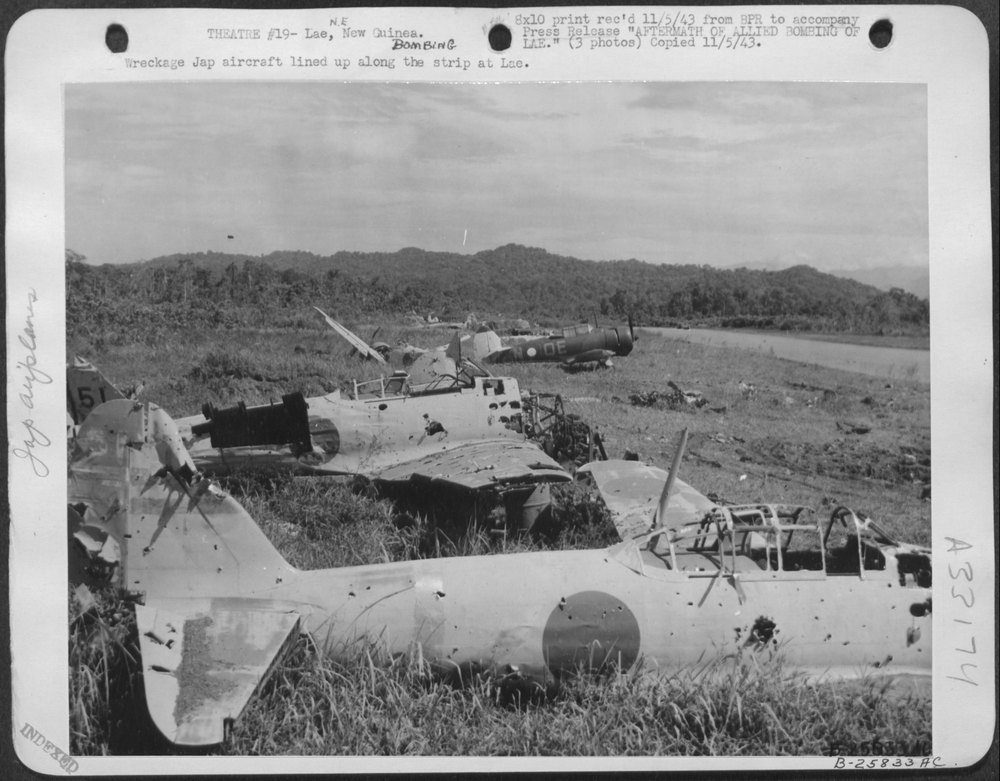 Japanese aircraft wreckage at Lae