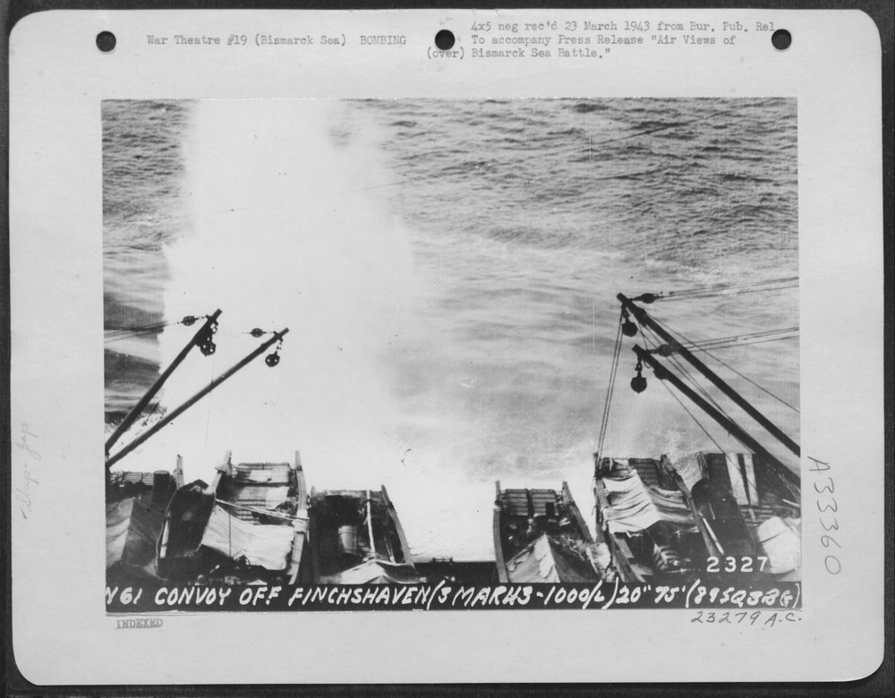 Japanese ship in Bismarck Sea