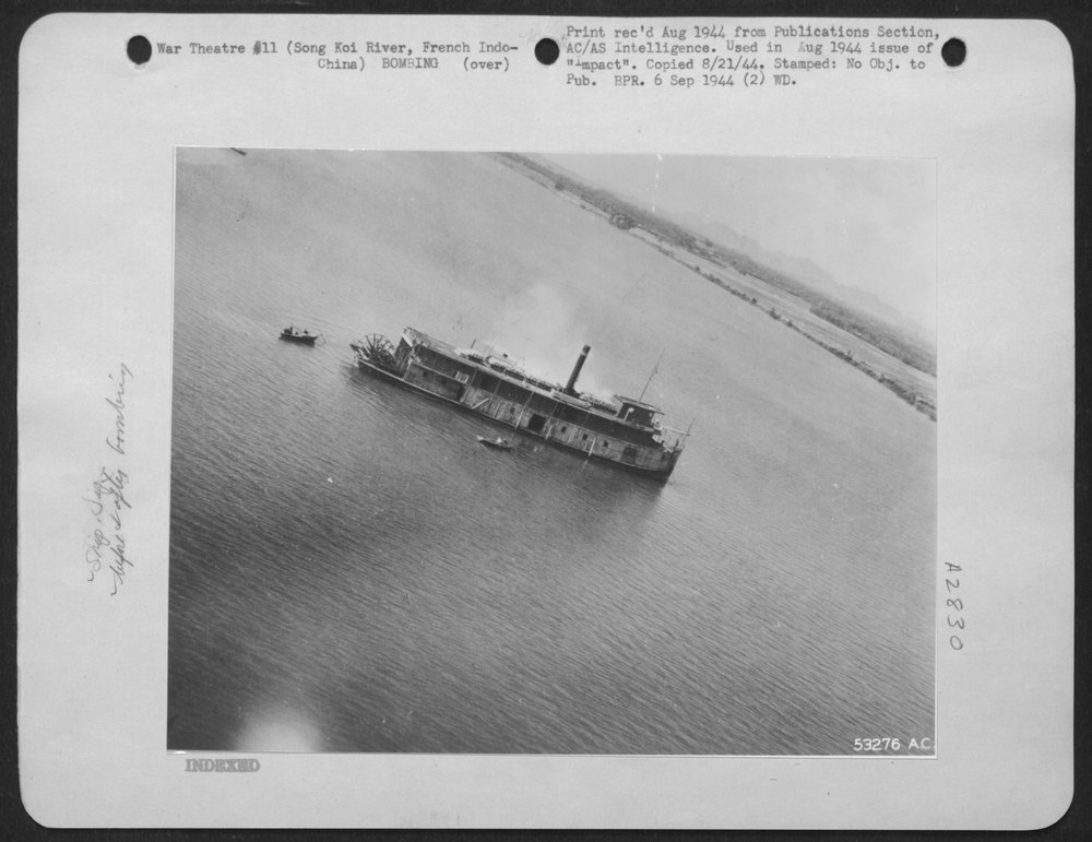 Japanese steamer bombed in Indo-China