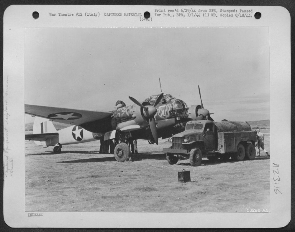 JU-88 bomber at Mediterranean Air Base