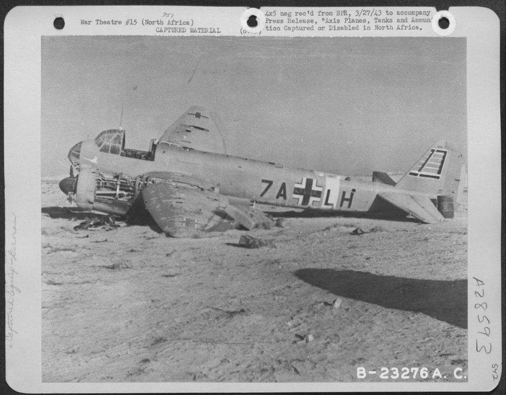 JU 88 shot down over North Africa