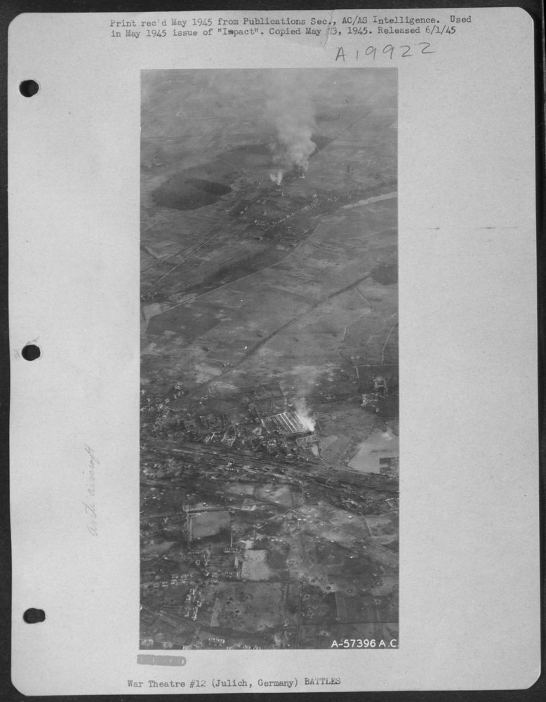 Julich under artillery fire