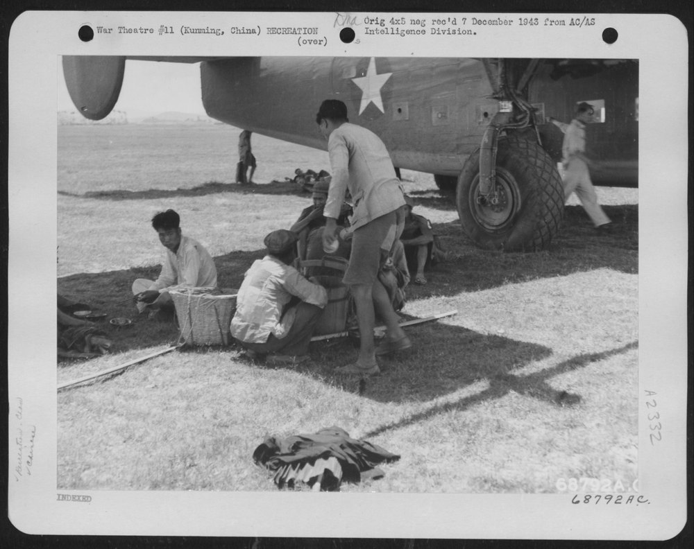 Laborers at Kunming Air Base