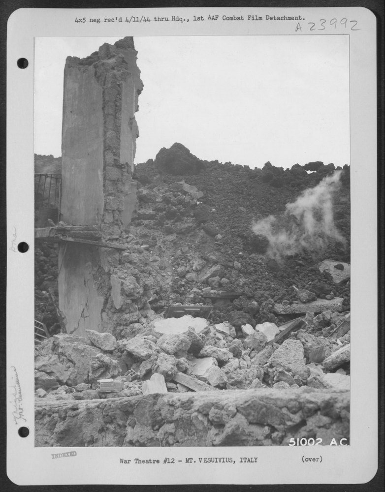 Lava eruption near San Sabastiano