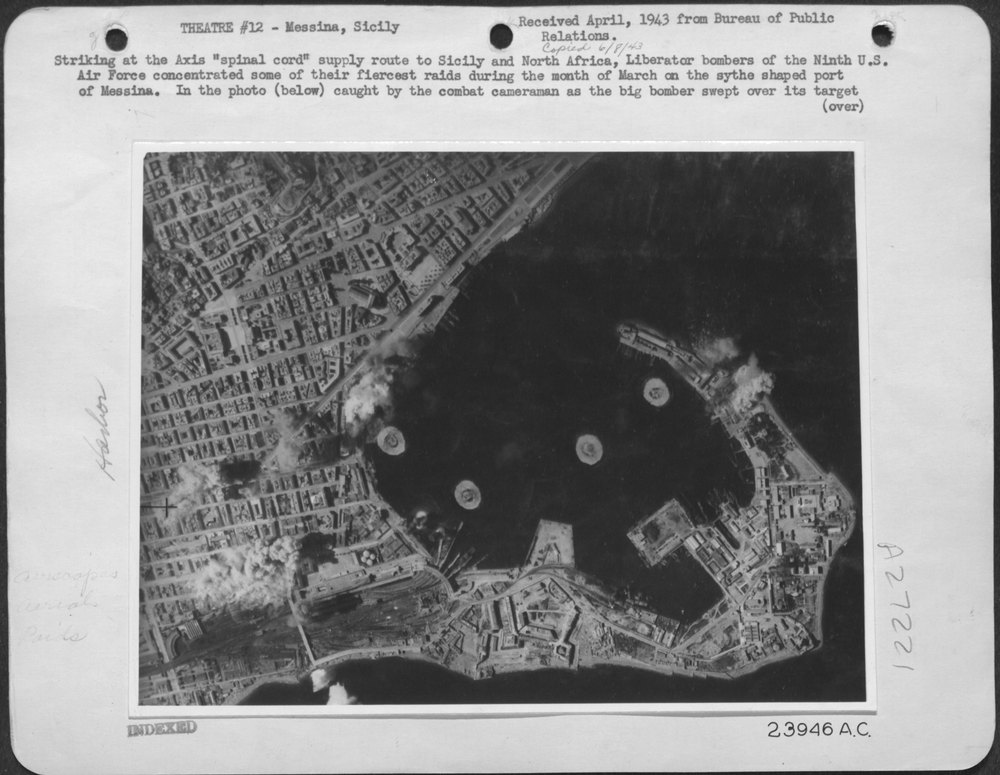 Liberator bombers over Messina