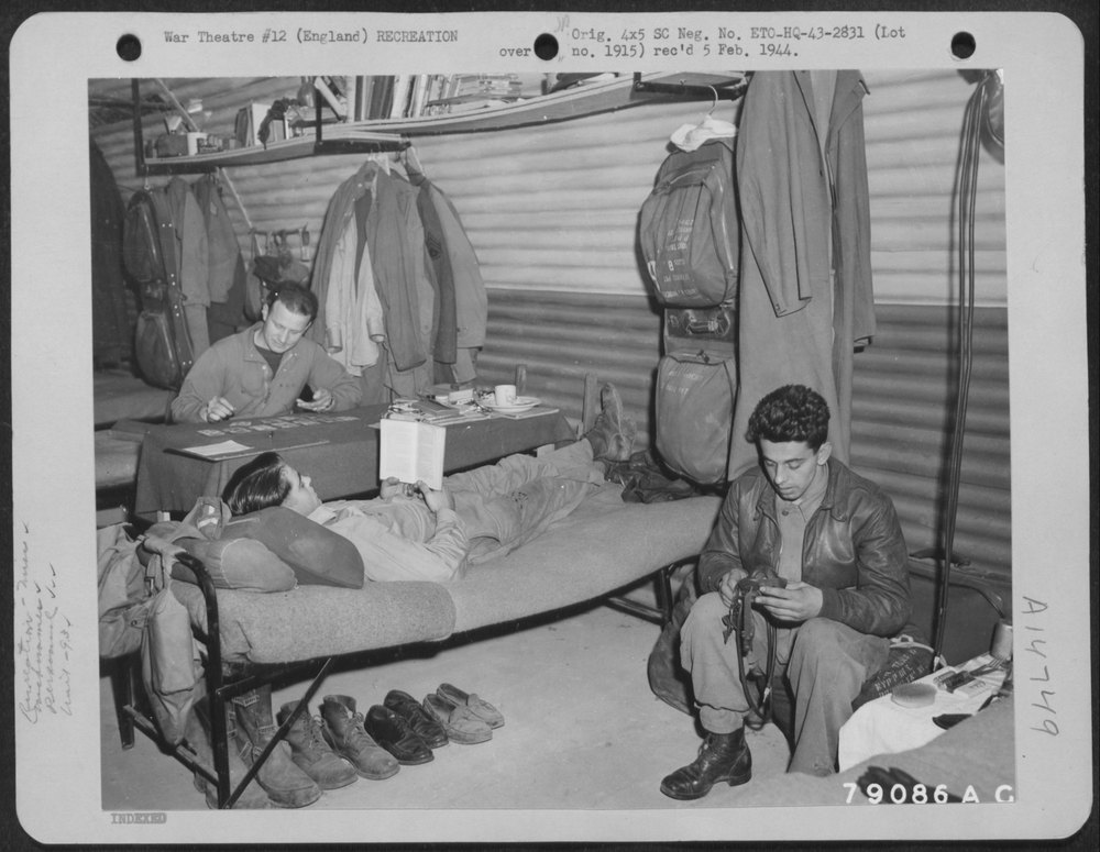 Liberator crew Night Raider relaxing