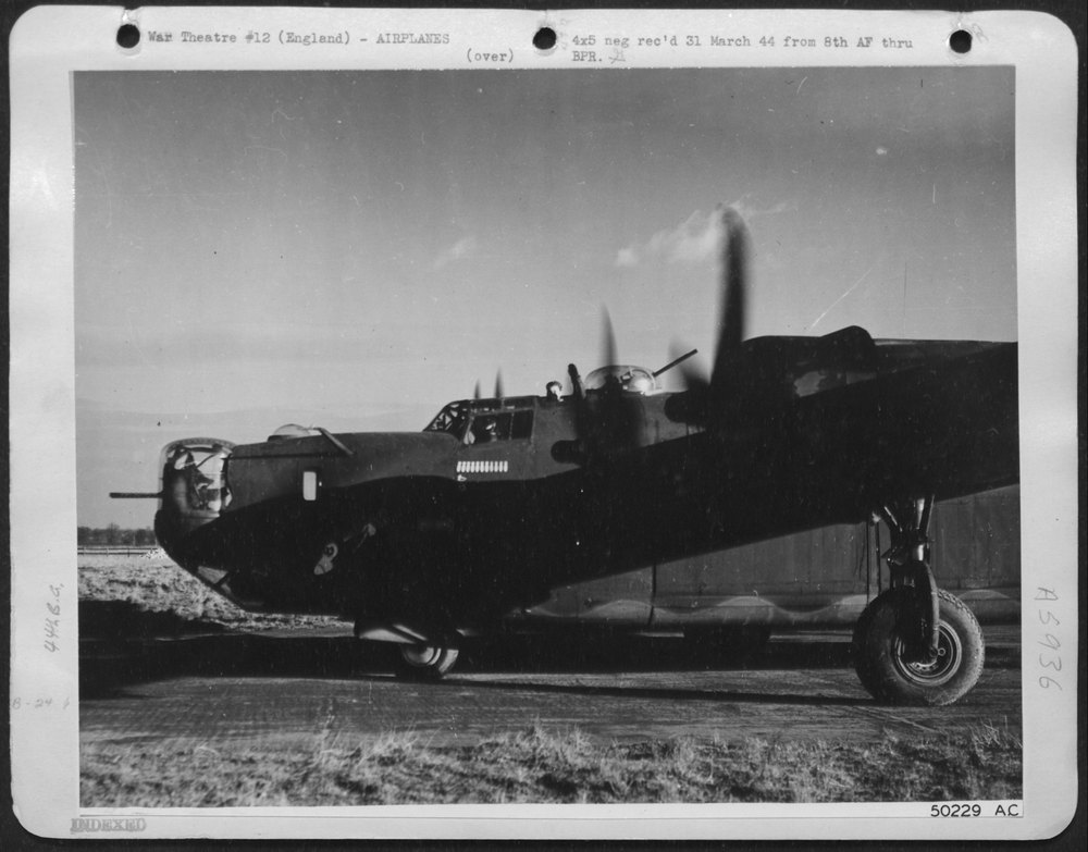 Liberator landing after Germany mission