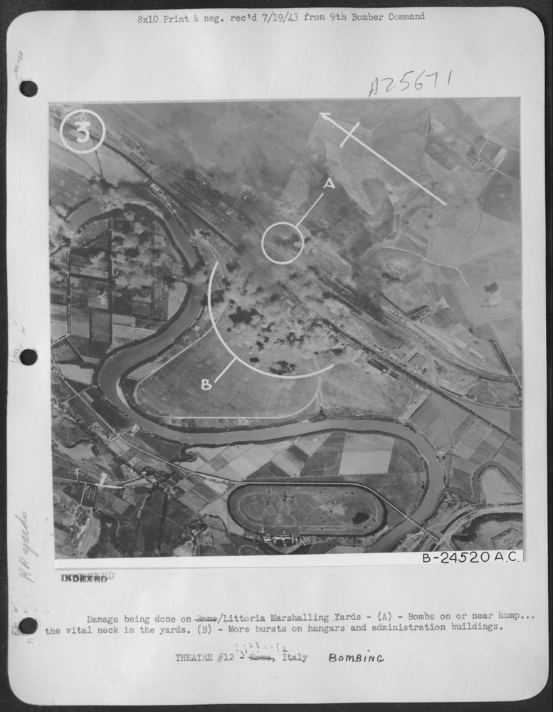 Littoria Marshalling Yards bombed