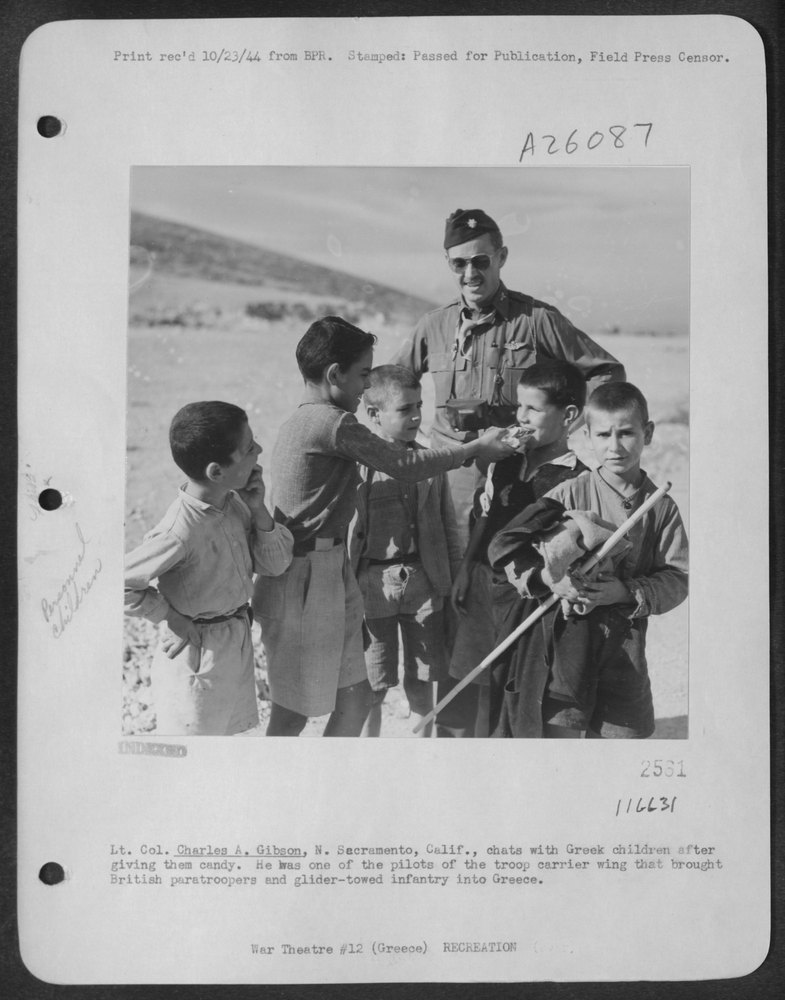 Lt Col Gibson in Greece