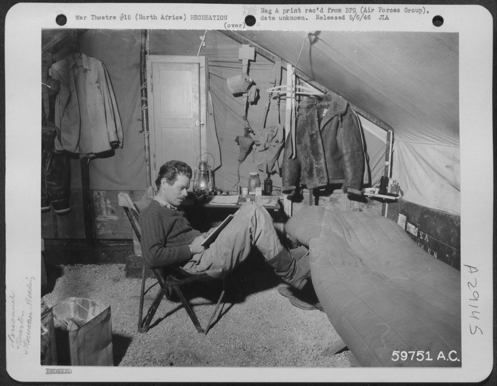 Lt David Brown in African desert