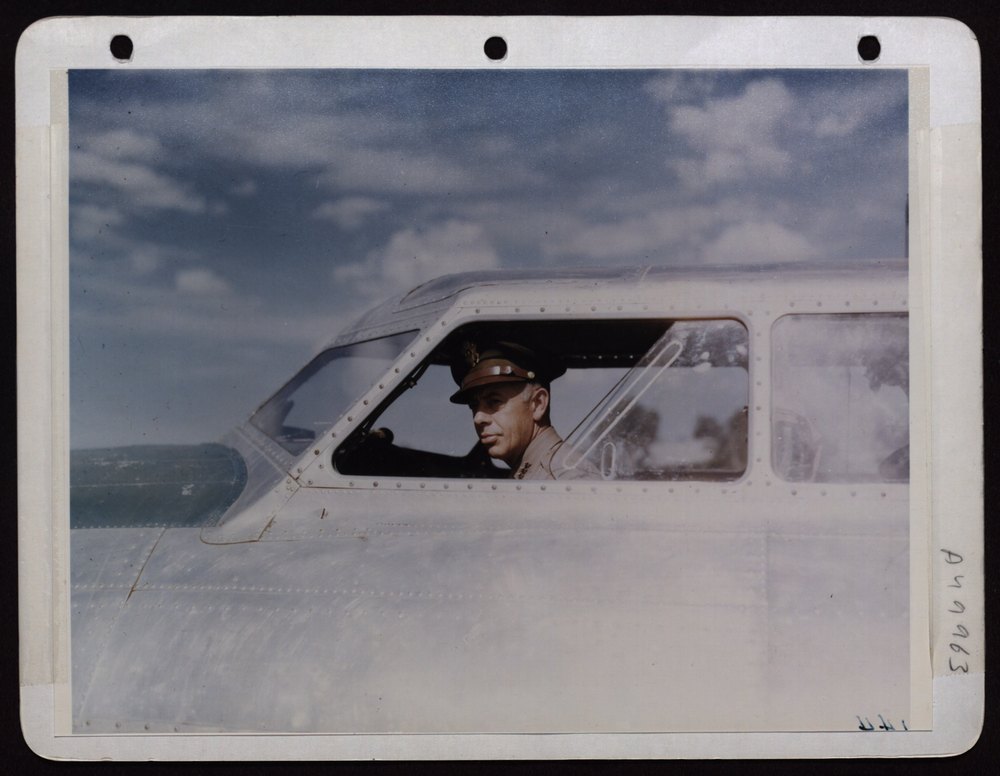 Lt Gen George C Kenney in Boeing B-17