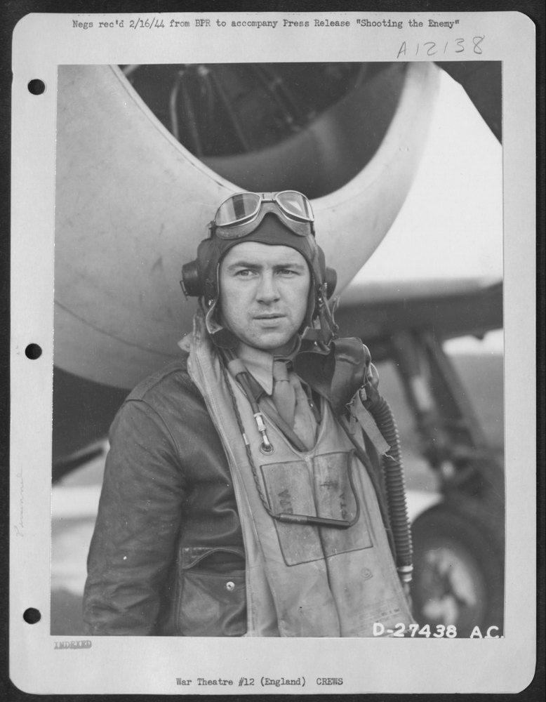 Lt Leroy Ista flying over Europe