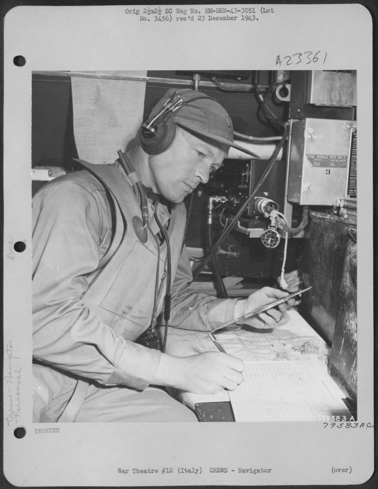 Lt Perkins over Italy