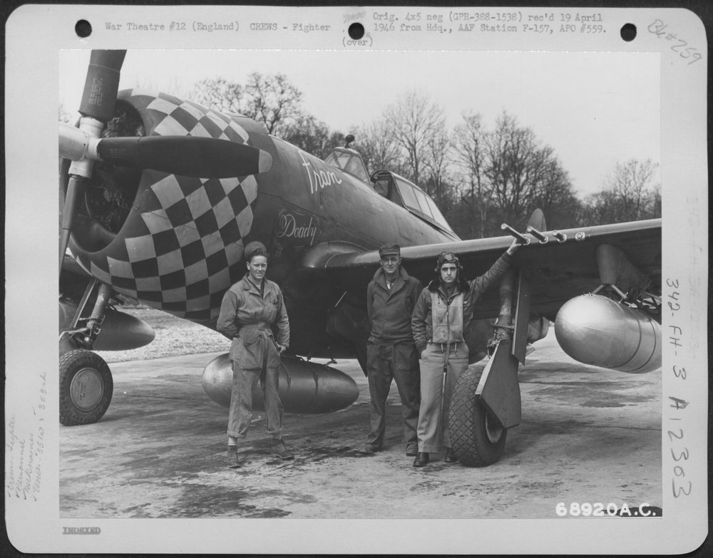 Lt Perpente and crew in England