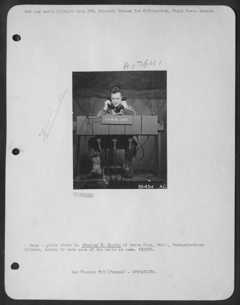 Lt Stanley Norris in France