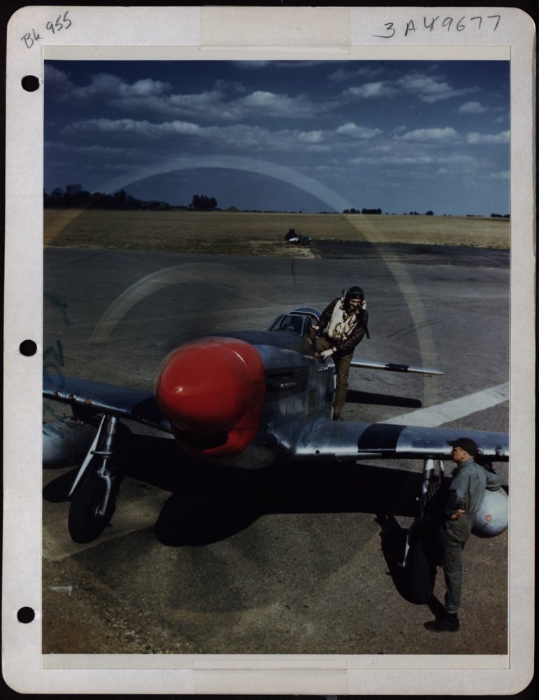 Lt William Groseclose at P-51 Mustang