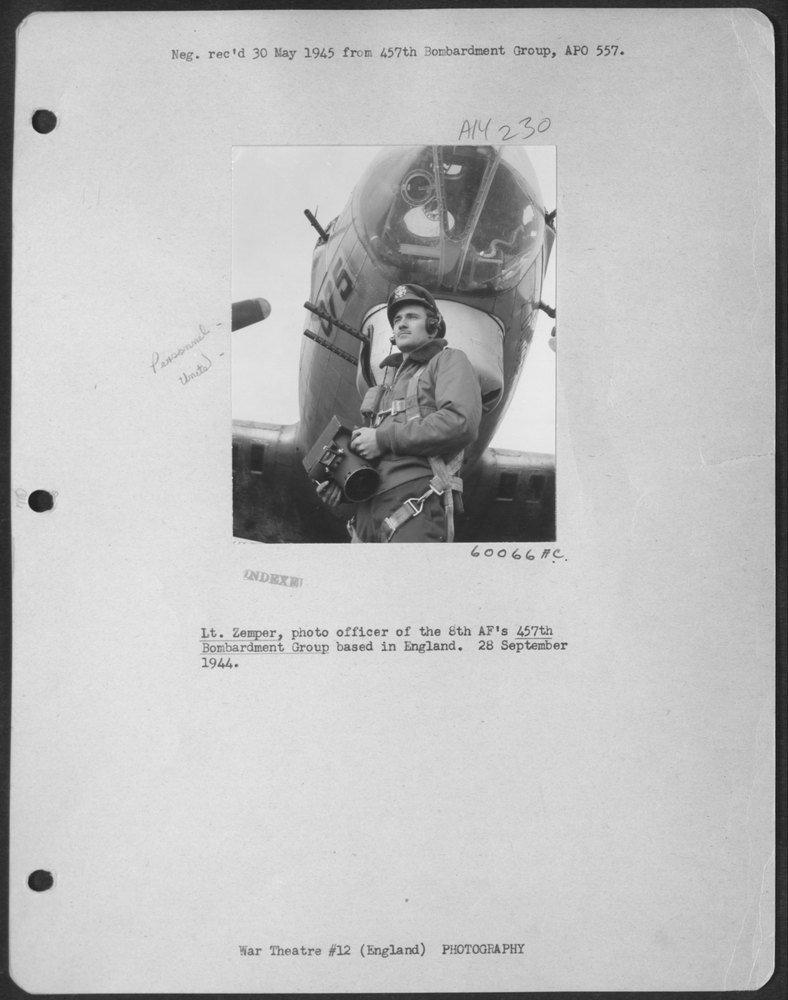 Lt Zemper at 8th Af base