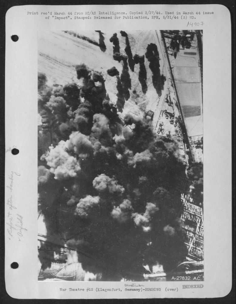 Luftwaffe base bombing in Austria