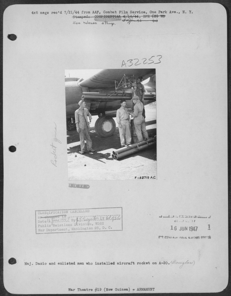 Maj Dazio and men with A-20