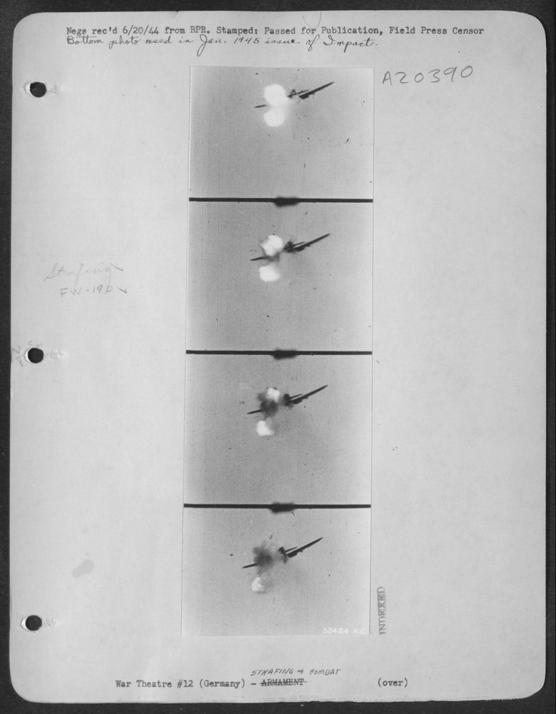 Maj Turner destroys FW-190