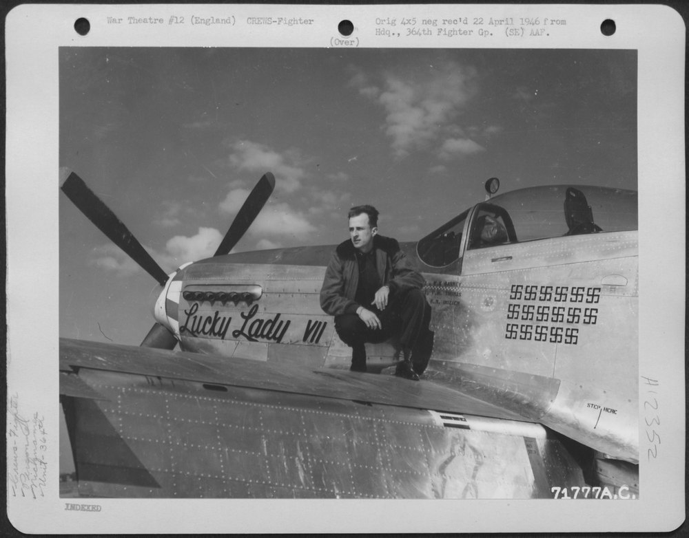 Major Bankey at 8th Air Force base
