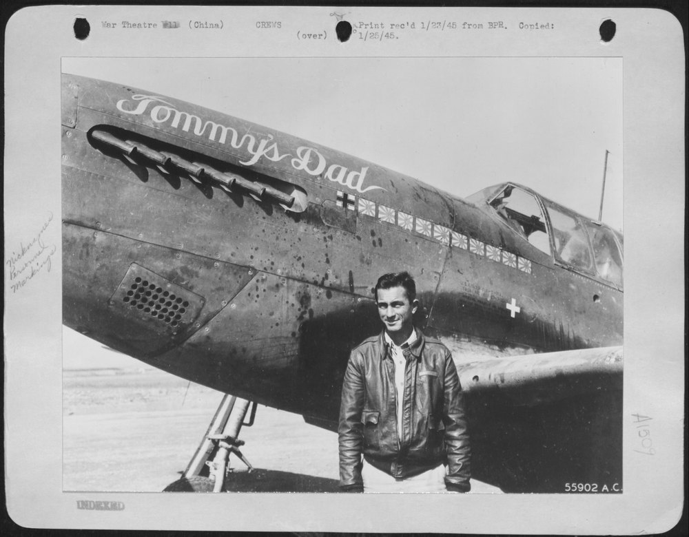 Major Herbst at Kenchow Air Base