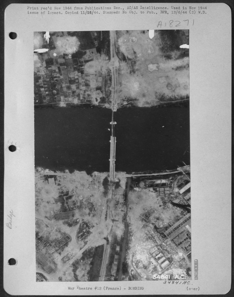 Mantes Bridge bomb damage