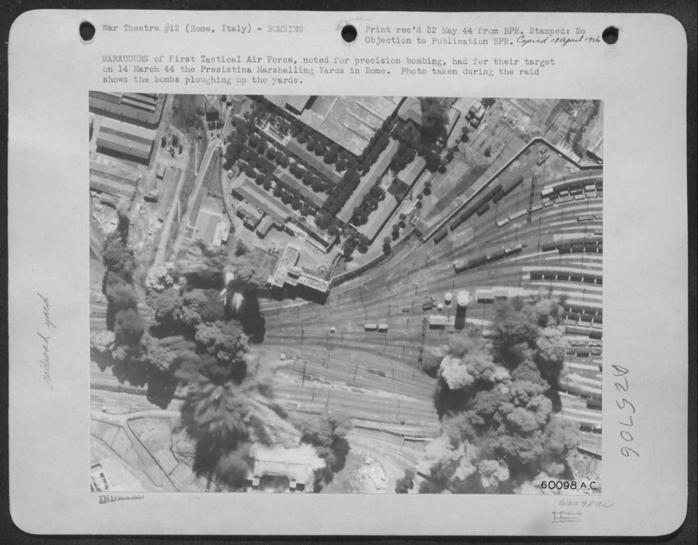 Marauders bomb Presistina Marshalling Yards