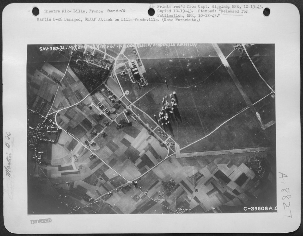 Martin B-26 Damaged USAAF