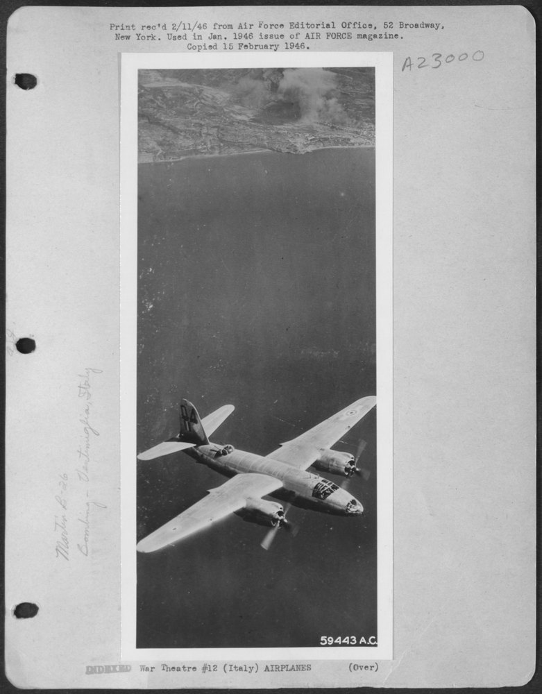 Martin B-26 Marauder over Ventimiglia