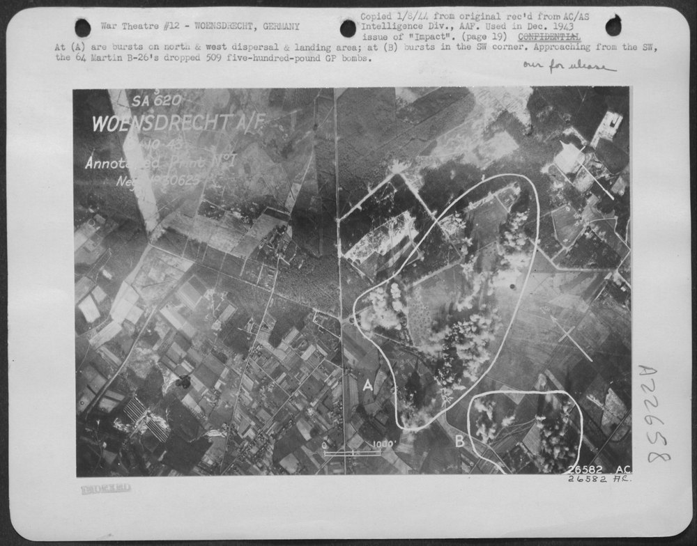 Martin B-26's over SW area