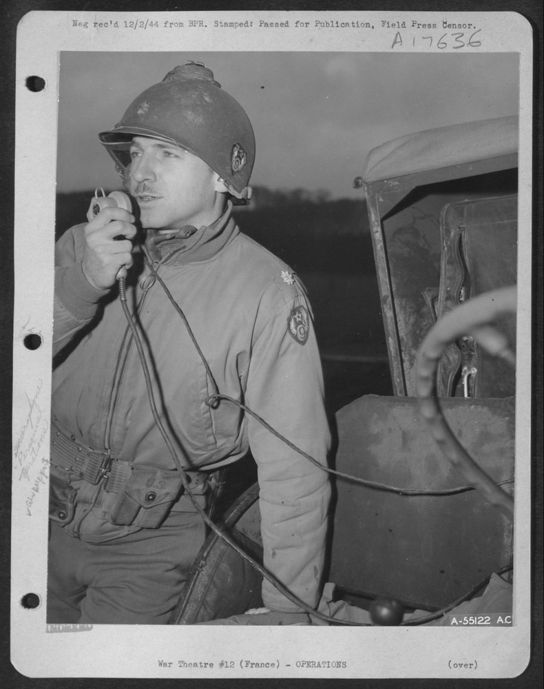 Martine directs fighter-bombers at Siegfried Line