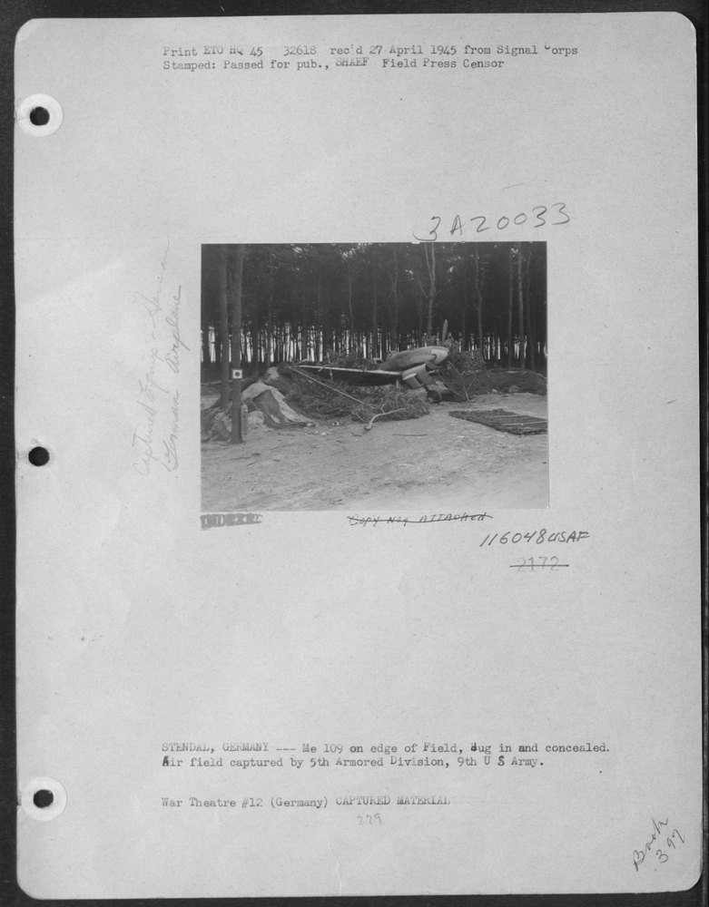 Me-109 in Stendal air field