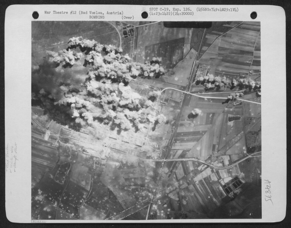 Me-109 plant bombed at Bad Voslau