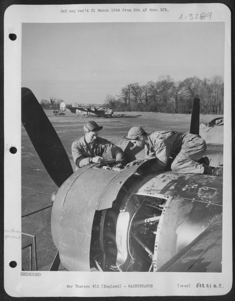 Mechanics working on Flak Alley