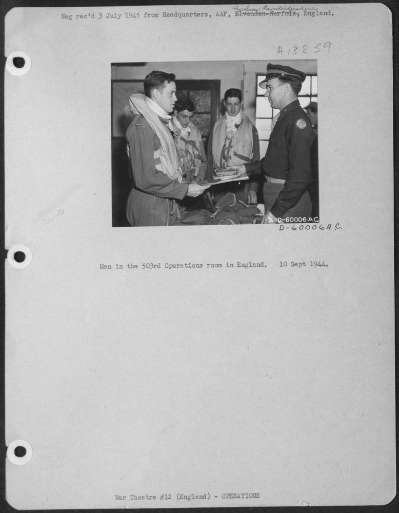 Men in 503rd Operations Room England