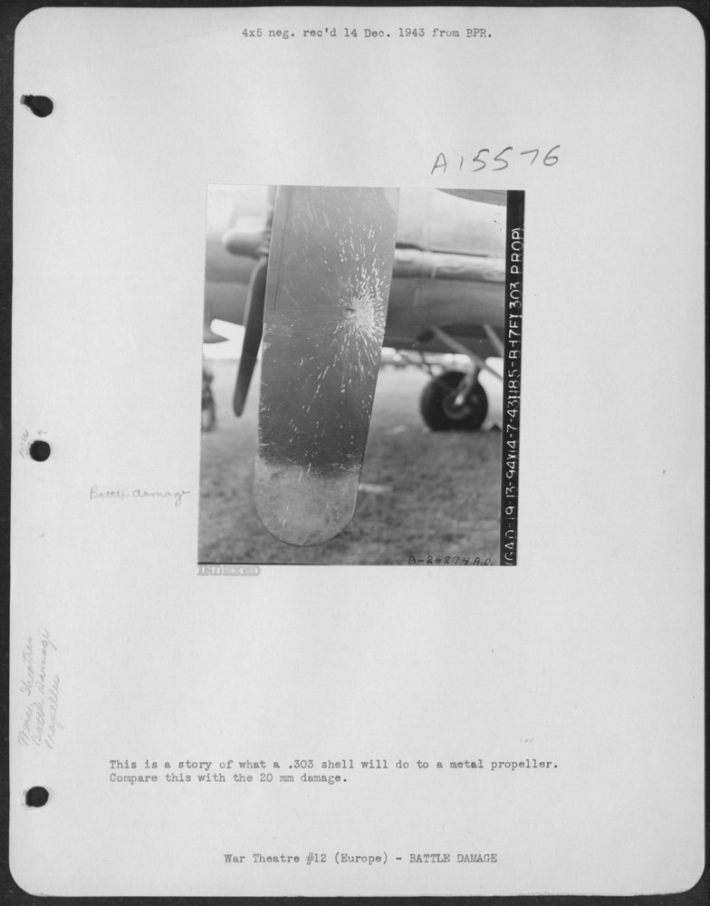 Metal propeller damaged