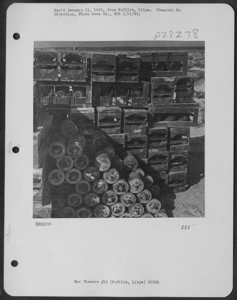 Mines near Nufilia airfield