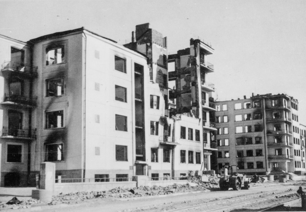 Minsk in ruins