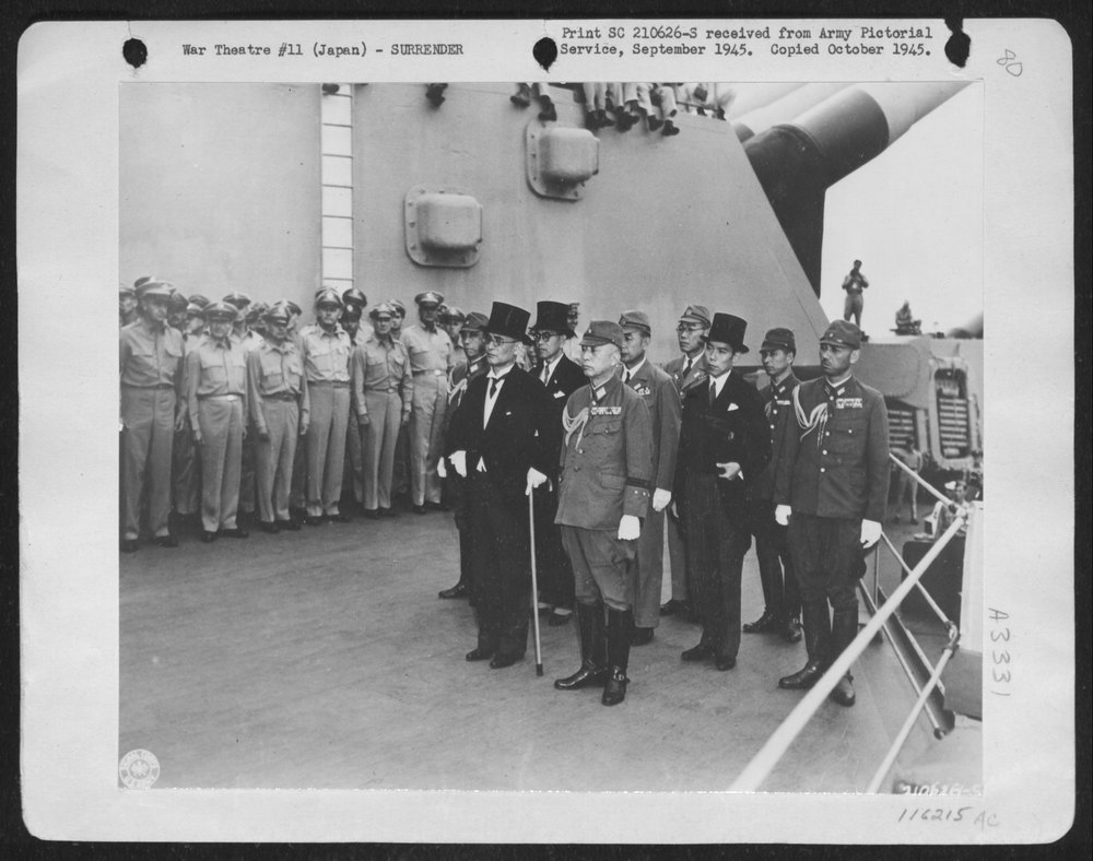 Missouri In Tokyo Bay, August 31, 1945, To Participate In Surrender