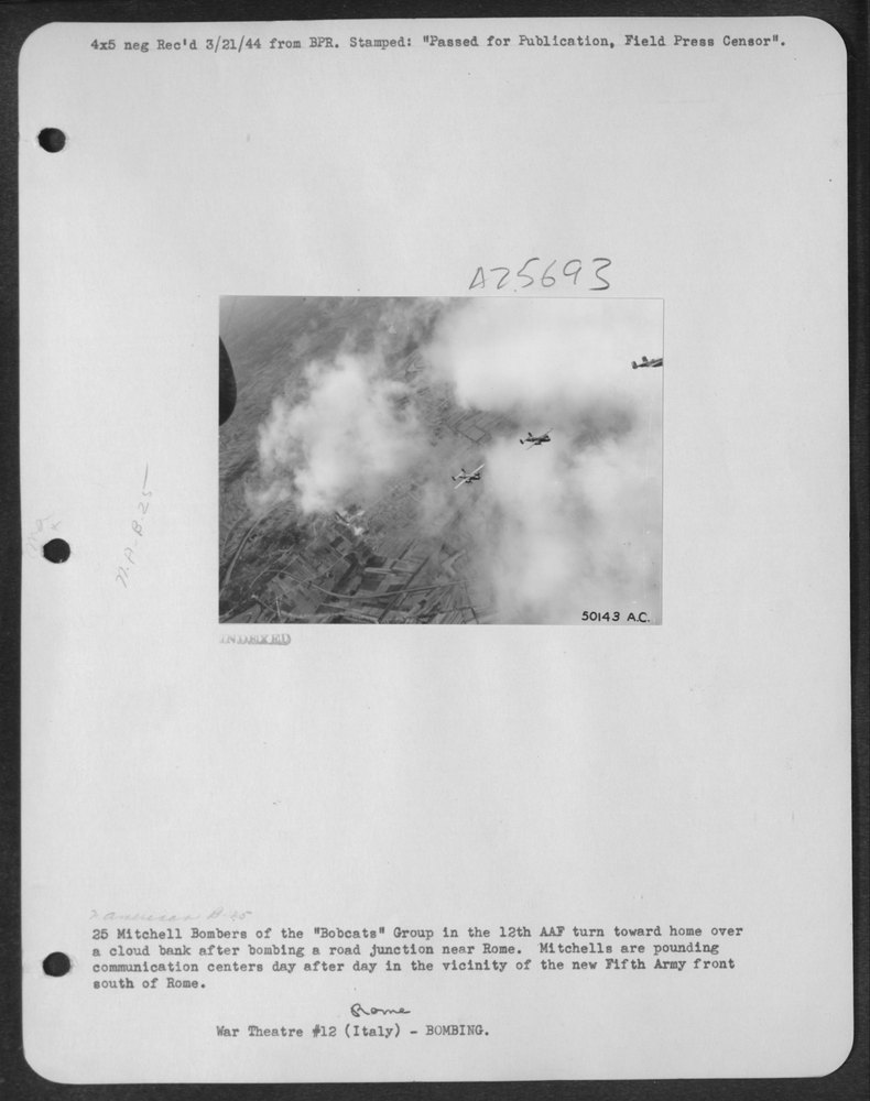 Mitchell Bombers near Rome