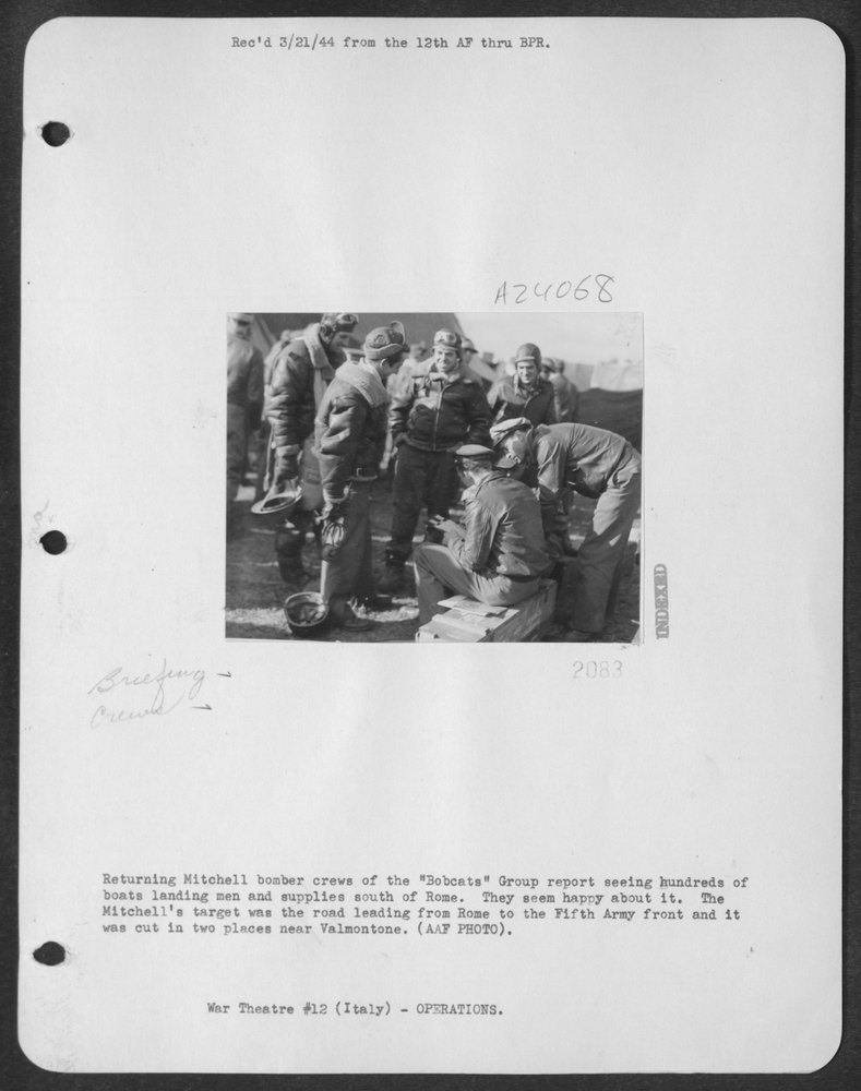 Mitchell Bombers South Of Rome