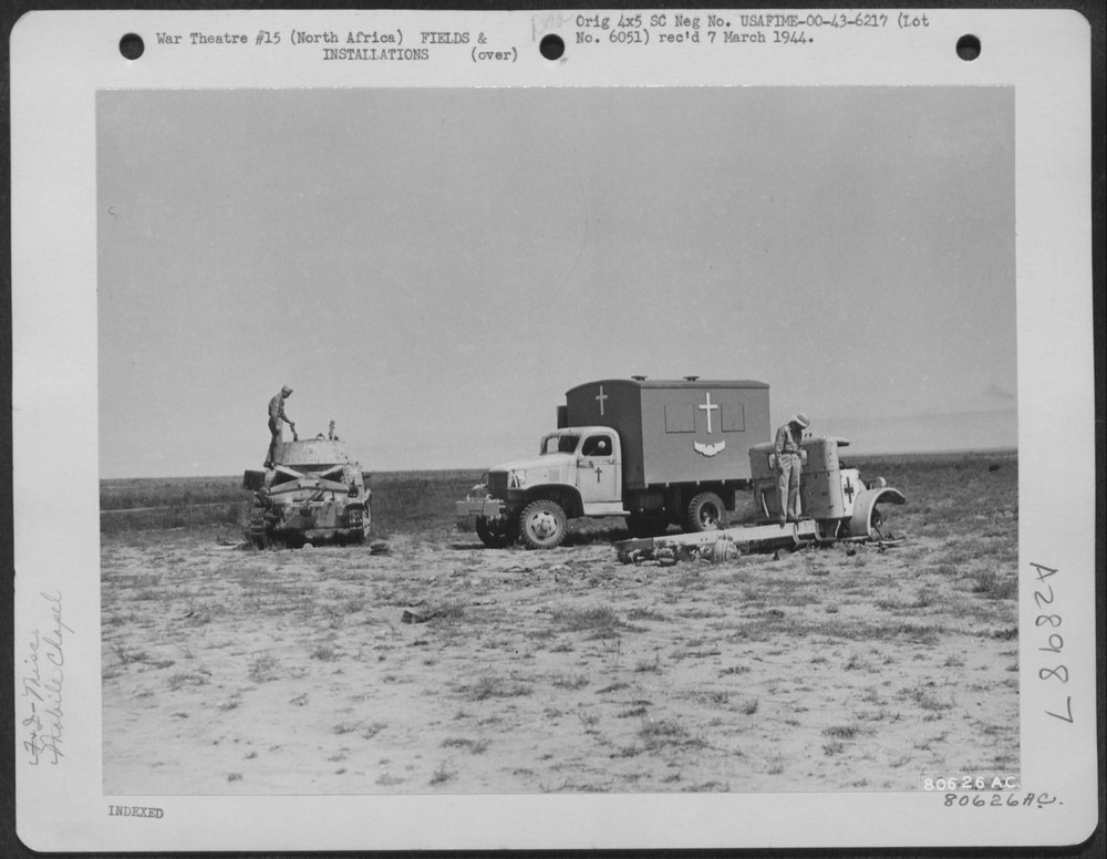Mobile chapel at El Alamein