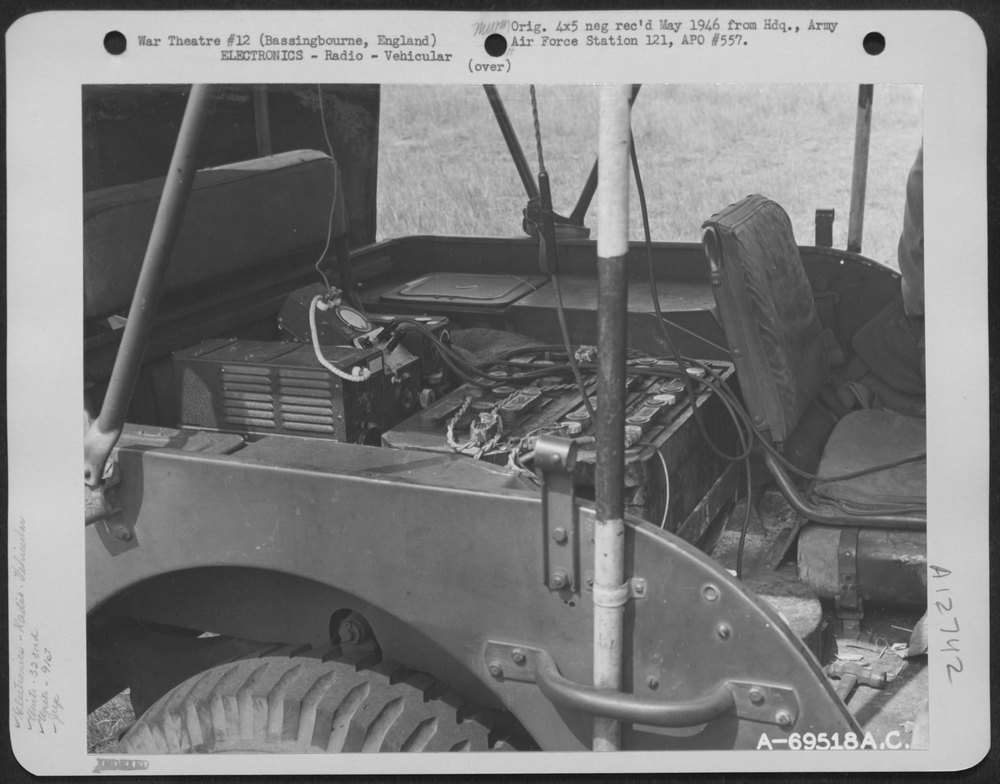 Mobile Radio Unit in Jeep at Bassingbourne