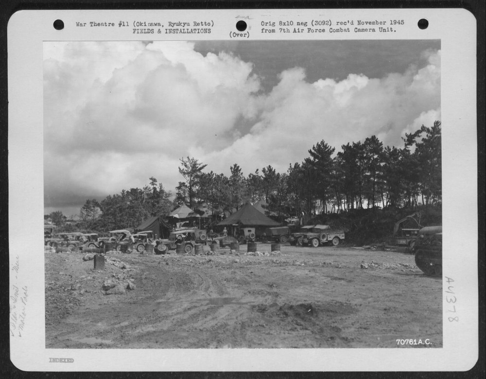Motor Pool On Okinawa
