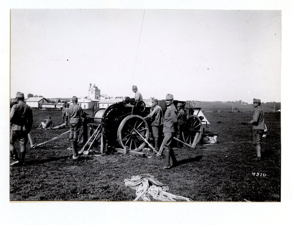 Motor winch of an Austro-Hungarian captive balloon, Eastern front