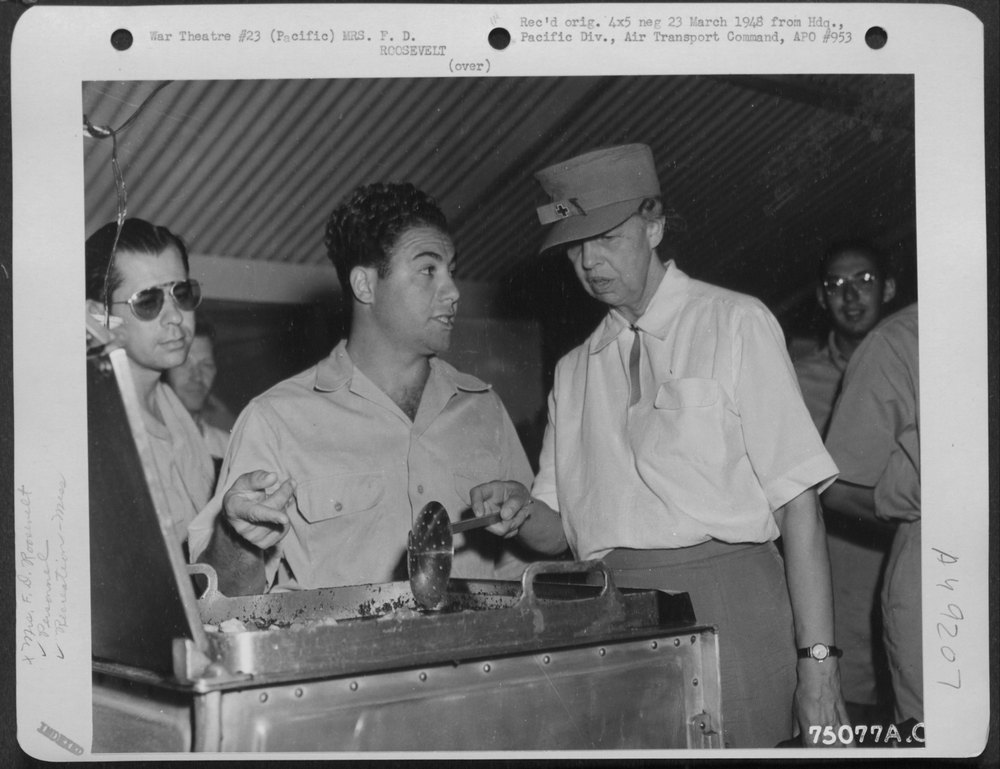Mrs. F. D Roosevelt Helps S/Sgt. Rocco J