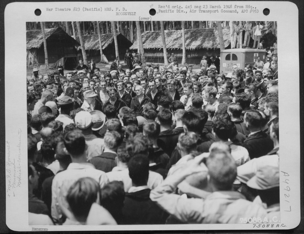Mrs F D Roosevelt at Guadalcanal