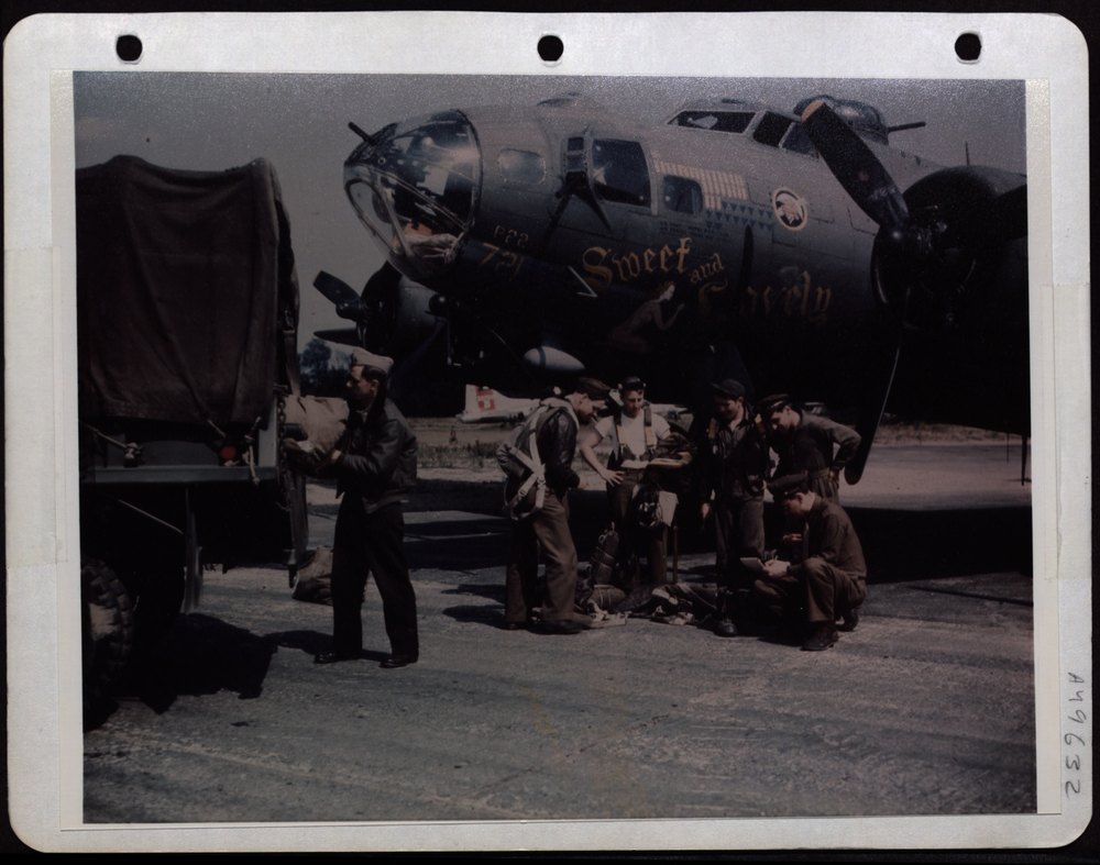 Navigator on B-17 in England
